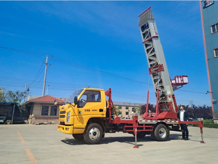 淄博临淄常年租赁32米云梯车